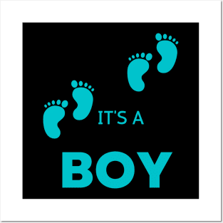 Ahoy it's a boy " new mom gift" & "new dad gift" "it's a boy pregnancy" newborn, mother of boy, dad of boy gift Posters and Art